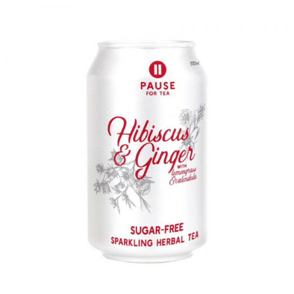 Pause for Tea Hibiscus & Ginger Organic Sparkling Herbal Tea