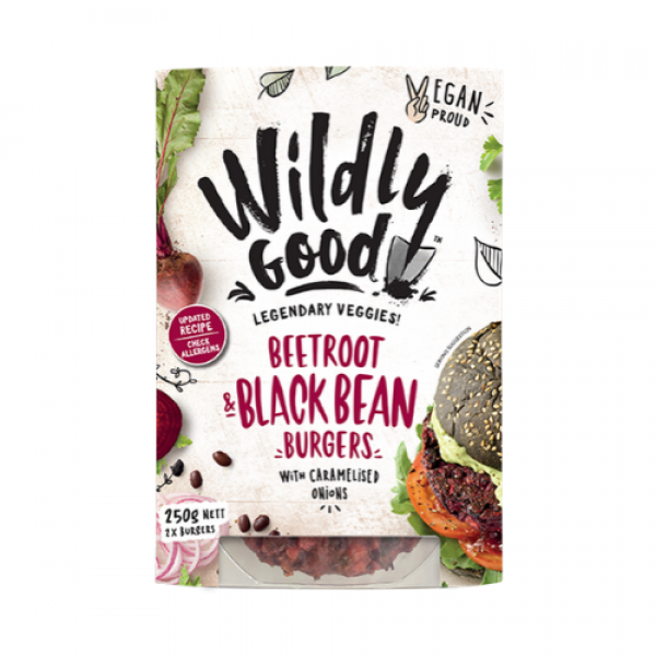 Wildly Good Veggie Burger Patties - Beetroot & Black Bean with caramelised onions