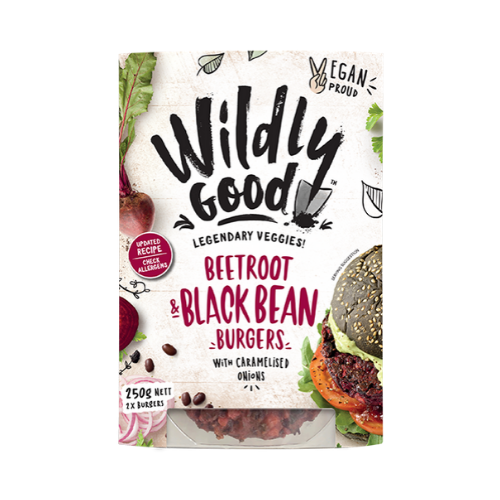 Wildly Good Veggie Burger Patties Beetroot & Black Bean with