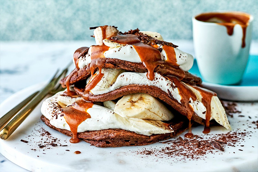 Chocolate Banoffee pancakes recipe