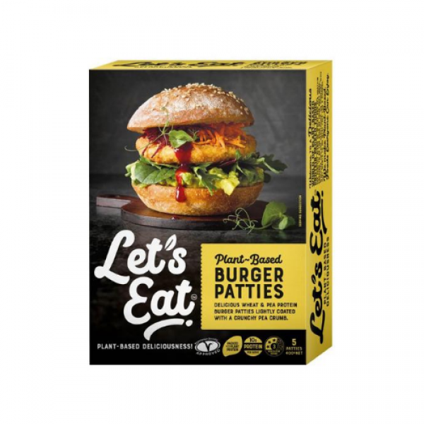 Let's Eat Plant-Based Burger Patties - Wheat and Pea