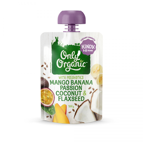 Only Organic Mango Banana Passion Coconut & Flax Seed