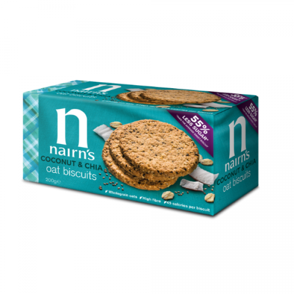 Nairn's Coconut & Chia Oat Biscuits 200g