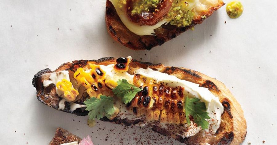 Grilled Corn Crostini