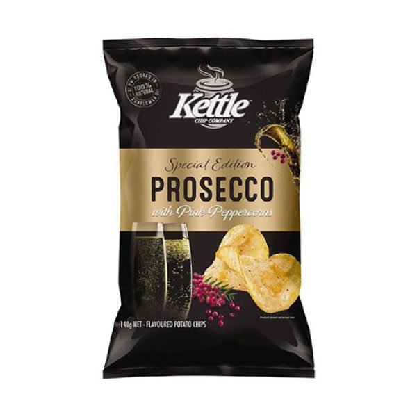 Kettle Chip Company Prosecco with Pink Peppercorns