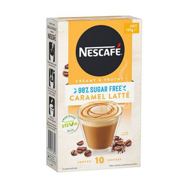 Nescafe 98% Sugar Free Caramel Latte Sachets