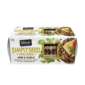 Olina's Bakehouse Simply Seed Crackers - Herb & Garlic 80g
