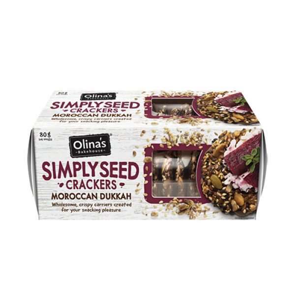 Olina's Bakehouse Simply Seed Crackers - Moroccan Dukkah