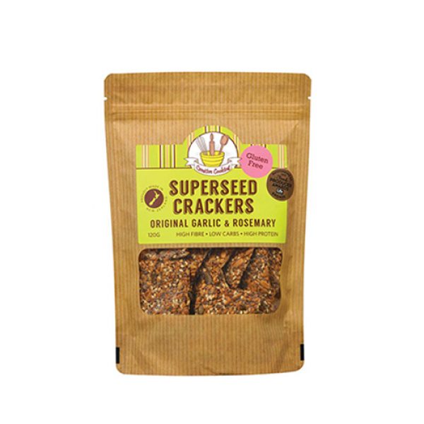 Superseed Crackers Organic Garlic & Rosemary