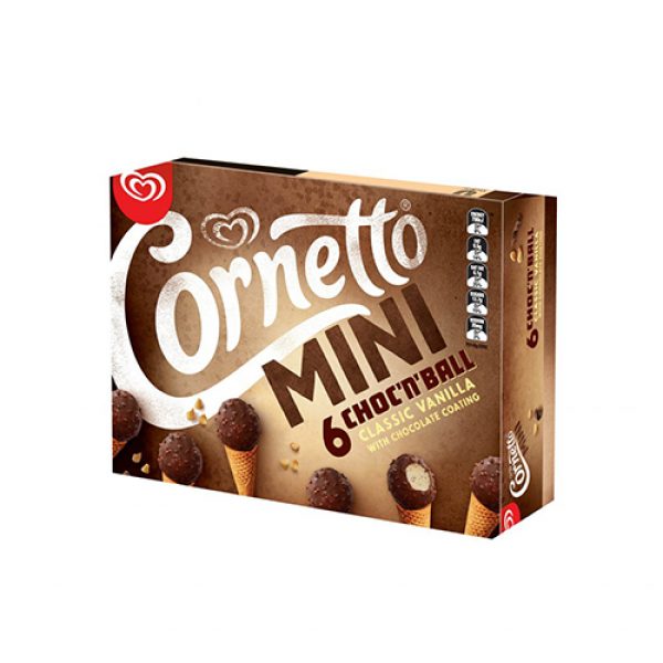 Cornetto Mini Choc 'n Ball Classic Vanilla with Chocolate Coating