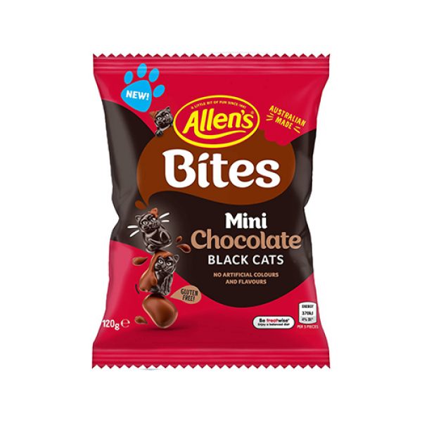 Allens Bites Mini Chocolate Black Cat