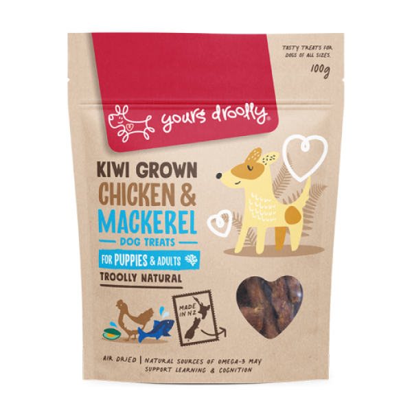 Yours Droolly Chicken & Mackerel Pouch 100g - Front