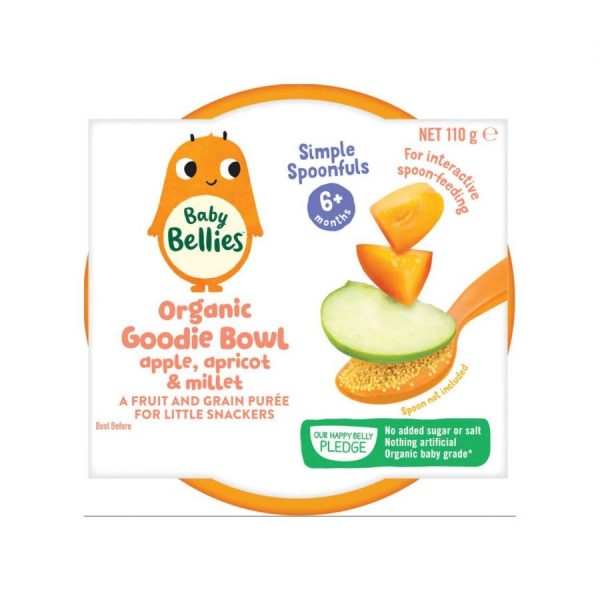 Baby Bellies Organic Baby Food Goodie Bowl Apple, Apricot & Millet