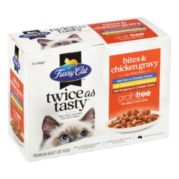 Twice as Tasty – Bites & Chicken Gravy 12x 80g
