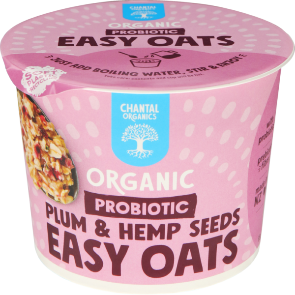 Chantal Organics Plum & Hemp Seeds Probiotic Easy Oats