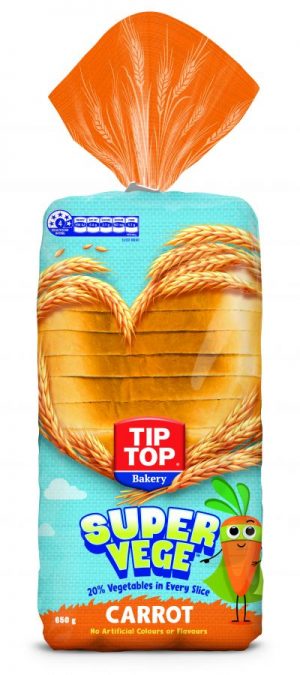 Tip Top Super Vege Carrot 650g Loaf