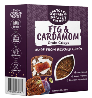 Upcycled Grain Project, Grain Crisps, Fig and Cardamom