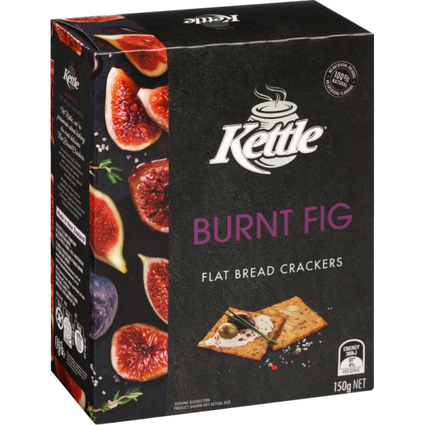 Kettle Flat Bread Crackers Burnt Fig 150g