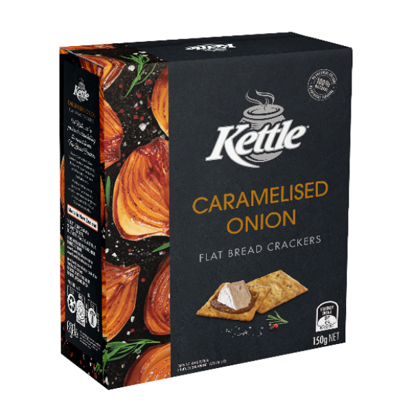Kettle Flat Bread Crackers Caramelised Onion 150g Reviews Black Box