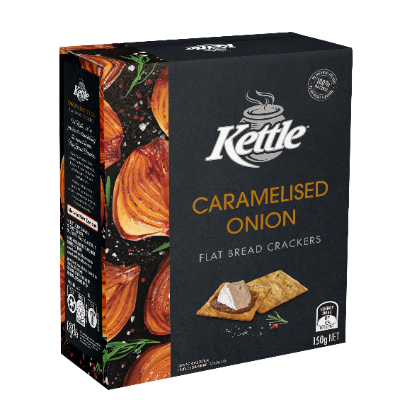 Kettle Flat Bread Crackers Caramelised Onion 150g Reviews Black Box
