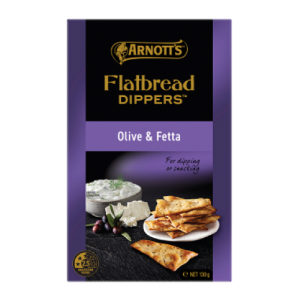 Arnott's Flatbread Dippers Olive & Fetta