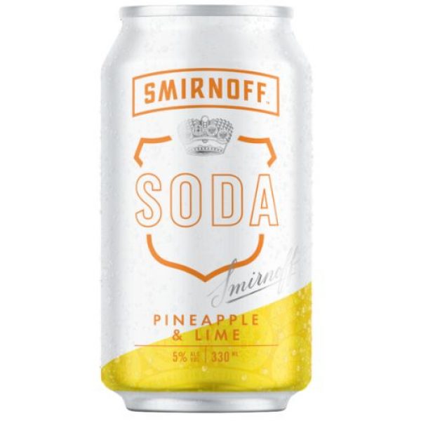 Smirnoff Soda Pineapple & Lime 330ml
