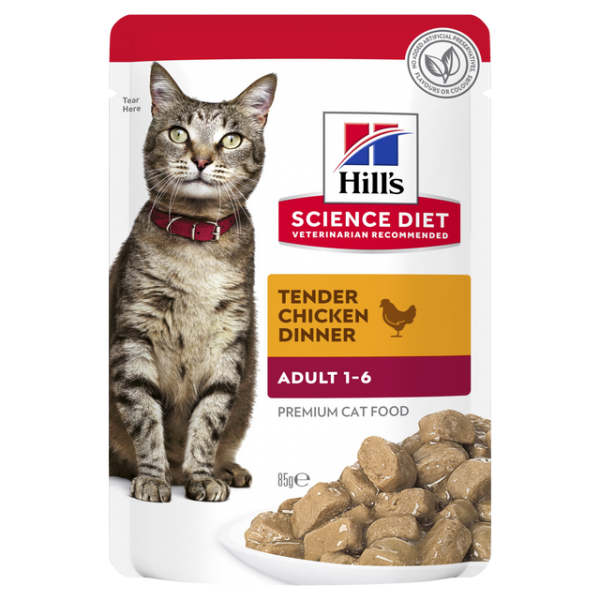 Hill’s Science Diet Adult Chicken Pouches Wet Cat Food