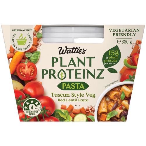 Wattie's® Plant Proteinz™ Red Lentil Pasta Meals Tuscan Style Veg