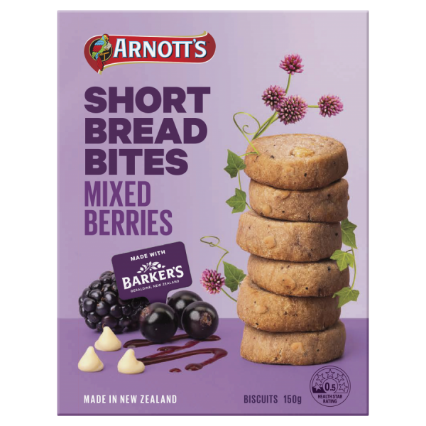 Arnott’s Shortbread Bites –  Mixed Berries