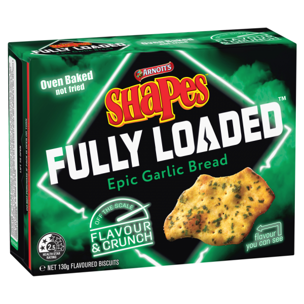 Arnott’s Shaped Fully Loaded – Epic Garlic Bread