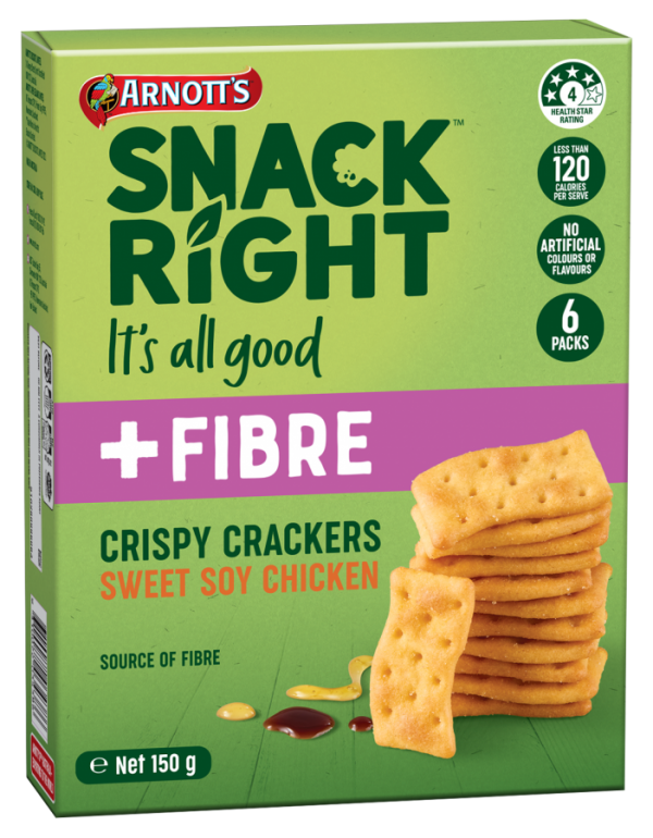 Arnott’s Snack Right Crispy Cracker Sweet Soy Chicken 150g