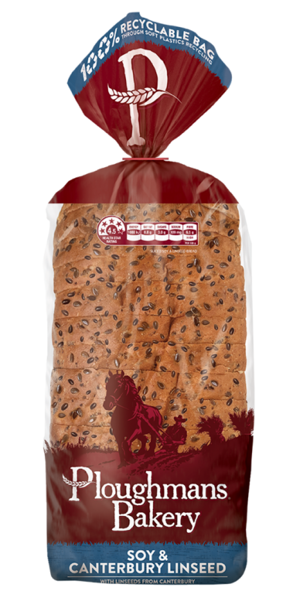 Ploughmans Bakery Soy & Canterbury Linseed Loaf 750g