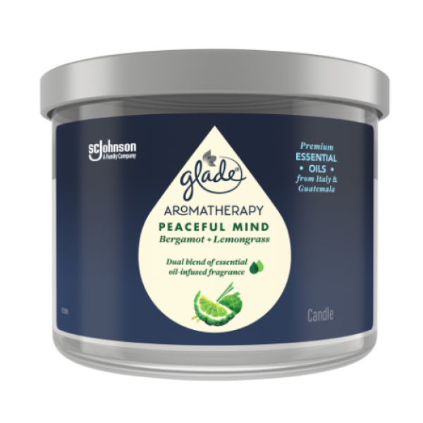 Glade Aromatherapy Candle – Bergamot and Lemongrass