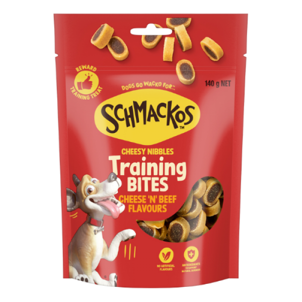Schmackos Training Bites Cheesy Nibbles with Cheese and Beef flavours