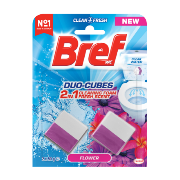Bref Duo Cubes Flower in-cistern block Toilet Cleaner