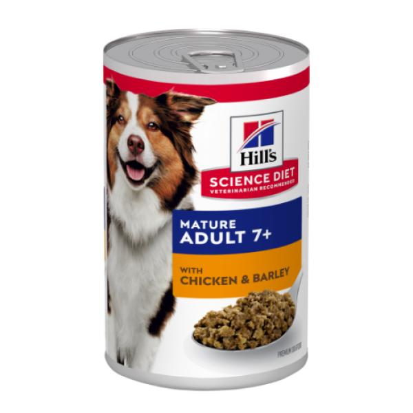 Hill’s Science Diet Mature Adult 7+ with Chicken & Barley Canned Dog Food