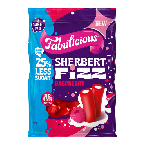 Fabulicious 25% Reduced Sugar Raspberry Sherbert Fizz Reviews - Black Box