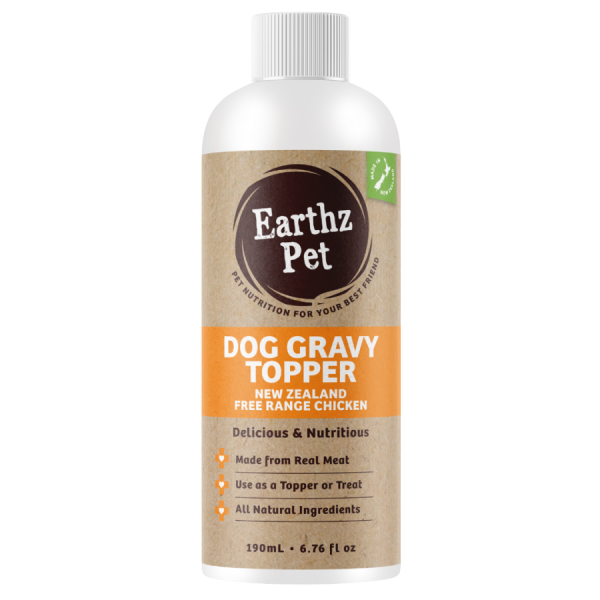 Earthz Pet Dog Gravy Topper 190ml – Free Range Chicken