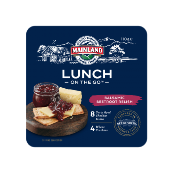 Mainland Lunch On The Go Cheese & Crackers With Balsamic Beetroot Relish