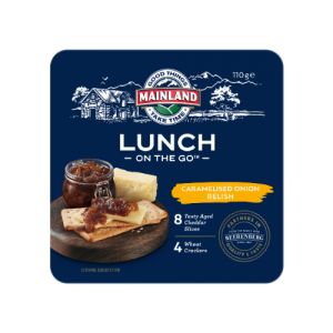 Mainland Lunch On The Go Cheese & Crackers With Caramelised Onion Relish