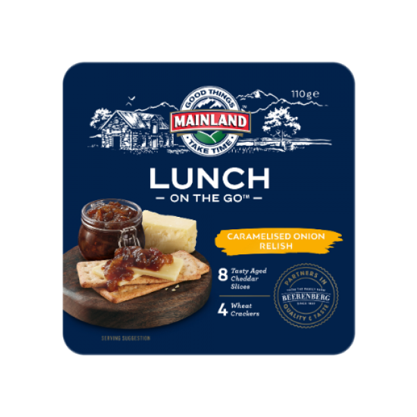 Mainland Lunch On The Go Cheese & Crackers With Caramelised Onion Relish