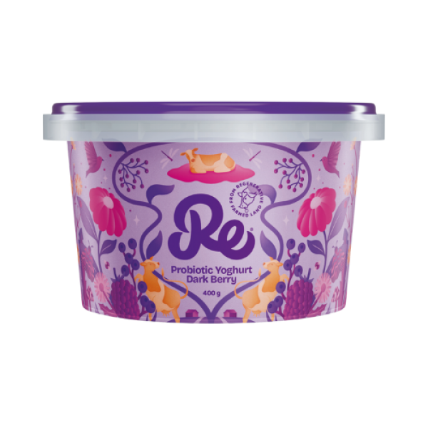 RE Probiotic Natural Yoghurt – Dark Berry