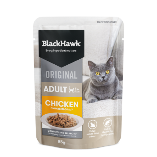 Black Hawk Original Cat Chicken Chunks in Gravy