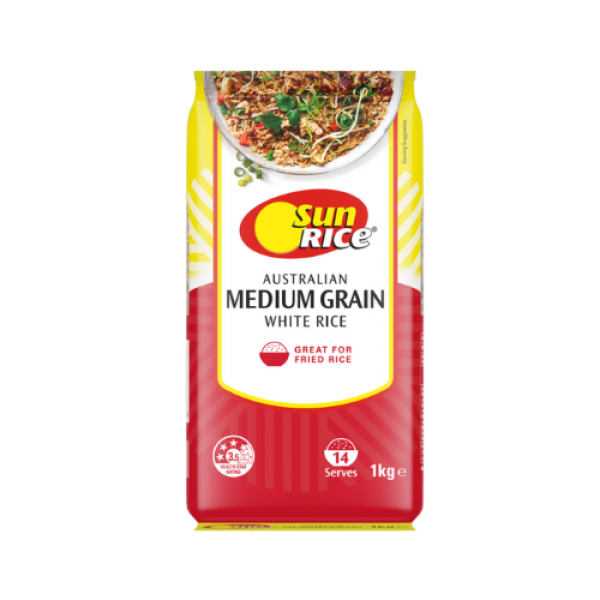 Sunrice Australian Medium Grain White 1kg
