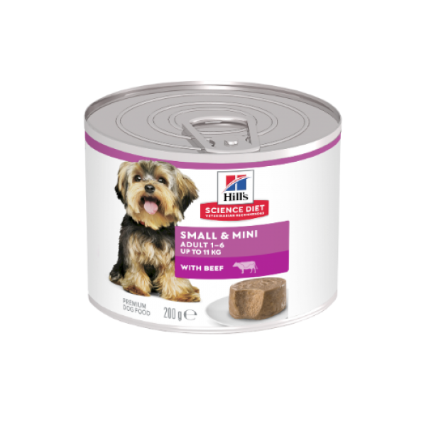 Hill’s Science Diet Adult Small & Mini Canned Wet Dog Food – Beef