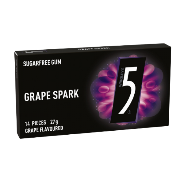 5 GUM GRAPE SPARK Sugarfree Chewing Gum