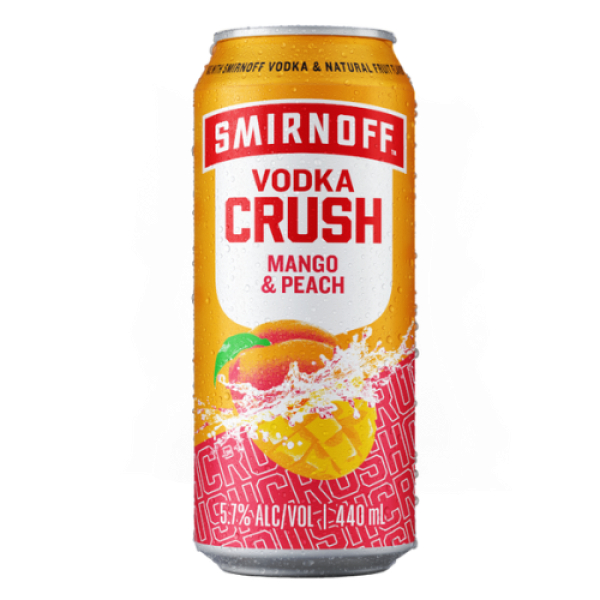 Smirnoff Crush Mango & Peach 440mL 5.7% ABV