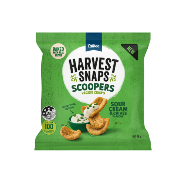 Harvest Snaps Scoopers Sour Cream & Chives Flavour 18g