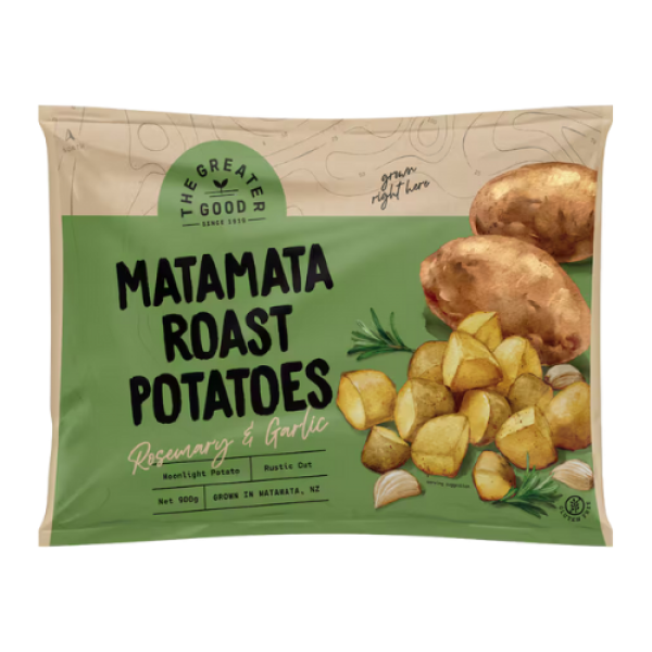 The Greater Good Matamata Roast Potatoes Rosemary & Garlic 900g