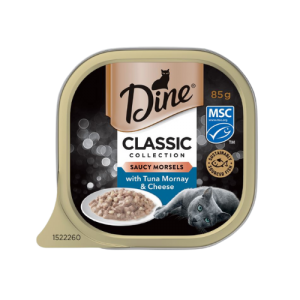 DINE®Saucy Morsels with Tuna Mornay and Cheese